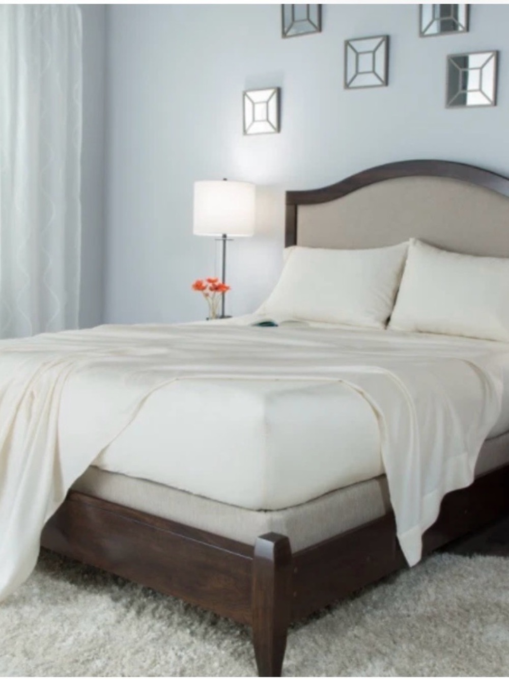 Pillowtex Hotel Sheet Set NEW Wrinkle Resistant Cotton Blend King MSRP $104.99